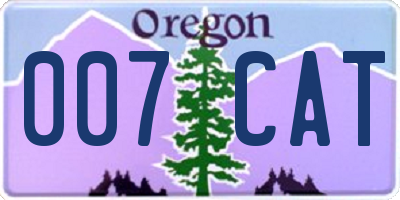 OR license plate 007CAT