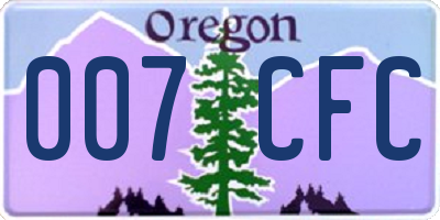 OR license plate 007CFC
