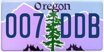 OR license plate 007DDB