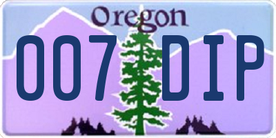 OR license plate 007DIP