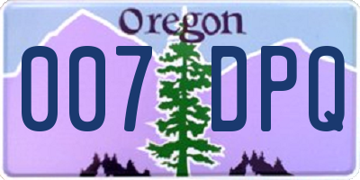 OR license plate 007DPQ