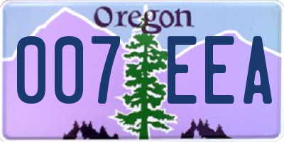 OR license plate 007EEA