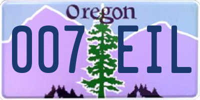 OR license plate 007EIL