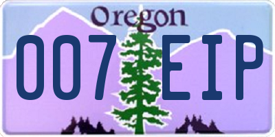 OR license plate 007EIP