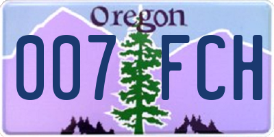 OR license plate 007FCH