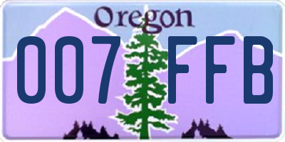 OR license plate 007FFB