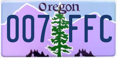OR license plate 007FFC