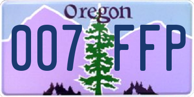 OR license plate 007FFP
