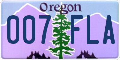 OR license plate 007FLA