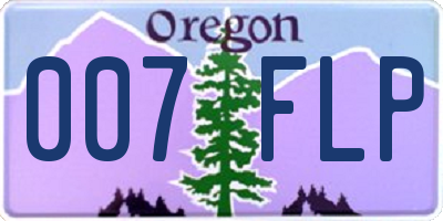OR license plate 007FLP