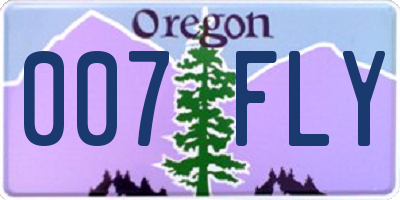 OR license plate 007FLY