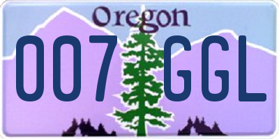 OR license plate 007GGL