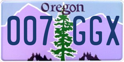 OR license plate 007GGX