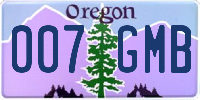OR license plate 007GMB