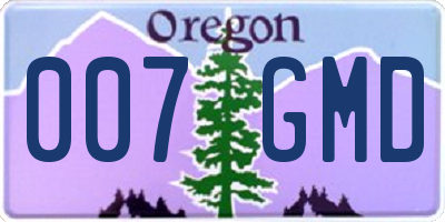 OR license plate 007GMD