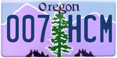 OR license plate 007HCM