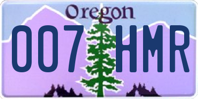 OR license plate 007HMR