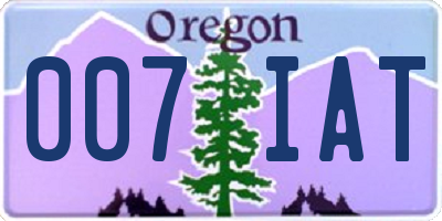 OR license plate 007IAT
