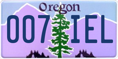 OR license plate 007IEL