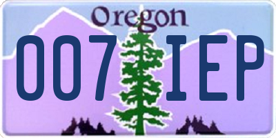 OR license plate 007IEP