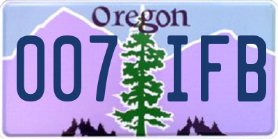 OR license plate 007IFB