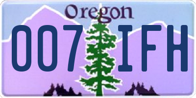 OR license plate 007IFH
