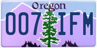 OR license plate 007IFM