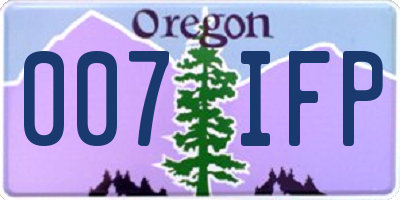 OR license plate 007IFP