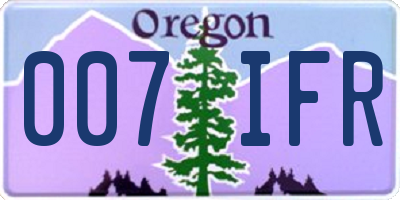 OR license plate 007IFR