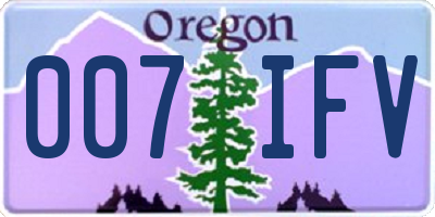 OR license plate 007IFV