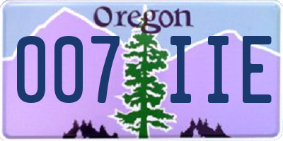 OR license plate 007IIE