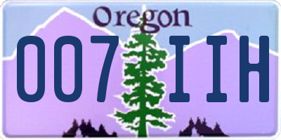 OR license plate 007IIH