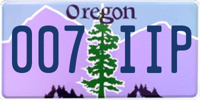 OR license plate 007IIP