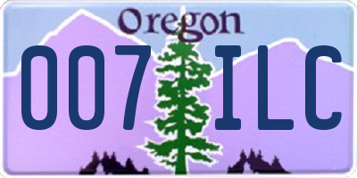 OR license plate 007ILC