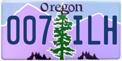 OR license plate 007ILH