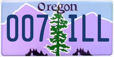 OR license plate 007ILL