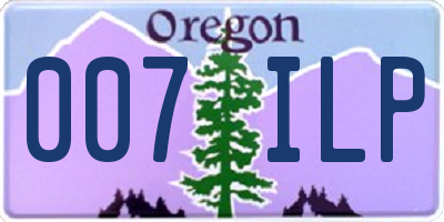OR license plate 007ILP