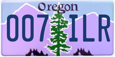 OR license plate 007ILR