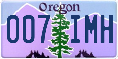 OR license plate 007IMH