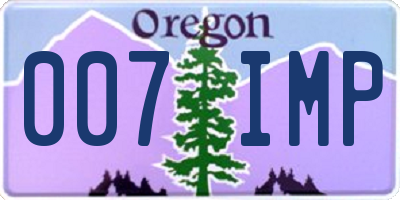 OR license plate 007IMP