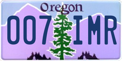 OR license plate 007IMR