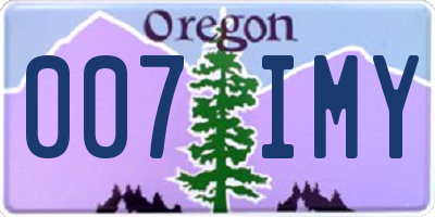 OR license plate 007IMY