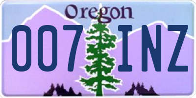 OR license plate 007INZ