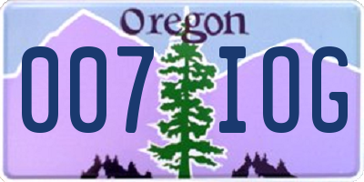 OR license plate 007IOG