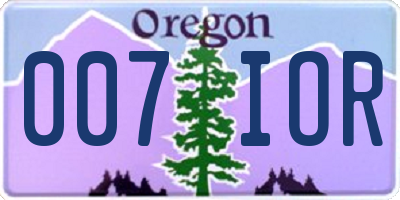 OR license plate 007IOR