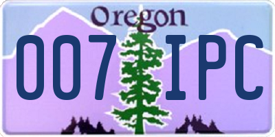 OR license plate 007IPC