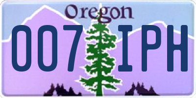 OR license plate 007IPH