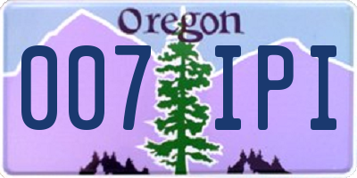 OR license plate 007IPI