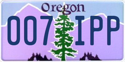 OR license plate 007IPP