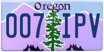 OR license plate 007IPV